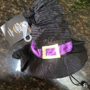 Costume Black and Purple Cat Witch Hat or shark hat